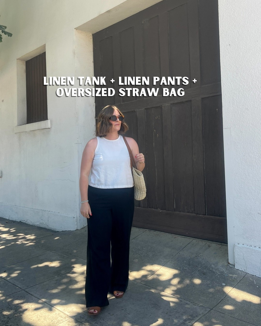 Easy Summer look // feel pulled together, but stay comfortable in the heat. 
L in tank
M in pants 

Summer style, summer outfits, easy summer outfits, neutral style, closet staples, wardrobe basics, linen tank, linen pants 

#LTKSeasonal #LTKStyleTip #LTKMidsize