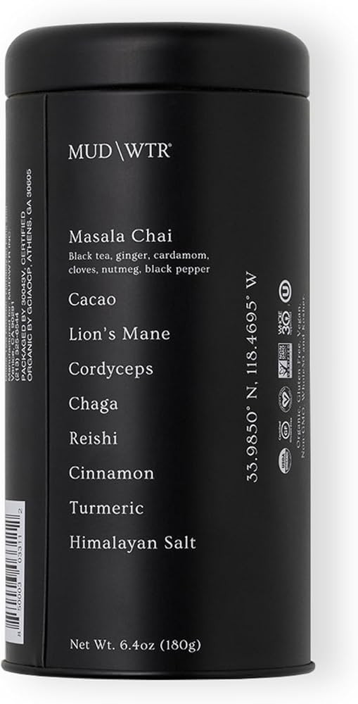 MUDWTR Original (30 servings) - Organic Blend of Cacao, Beneficial Mushrooms, and Chai Masala - N... | Amazon (US)
