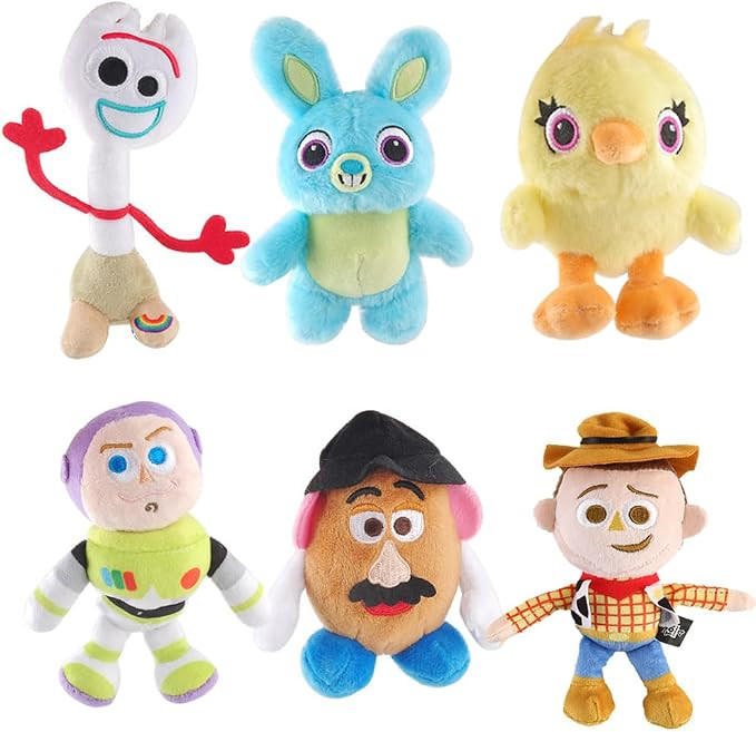 suliutoys 6 Piece/Set Stuffed Plush Toys Story Woody Forky Bunny Alien Buzz Lightyear Mr Potato M... | Amazon (US)