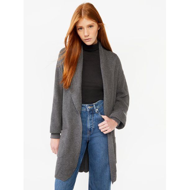 Free Assembly Women's Long Cardigan Sweater, Heavyweight | Walmart (US)