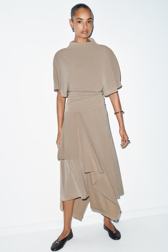 ASYMMETRIC FLOWING SKIRT | Zara UK