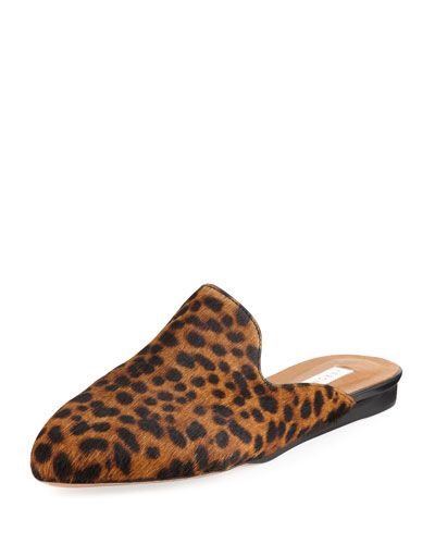 Leopard-Print Calf Hair Loafer Mule | Bergdorf Goodman