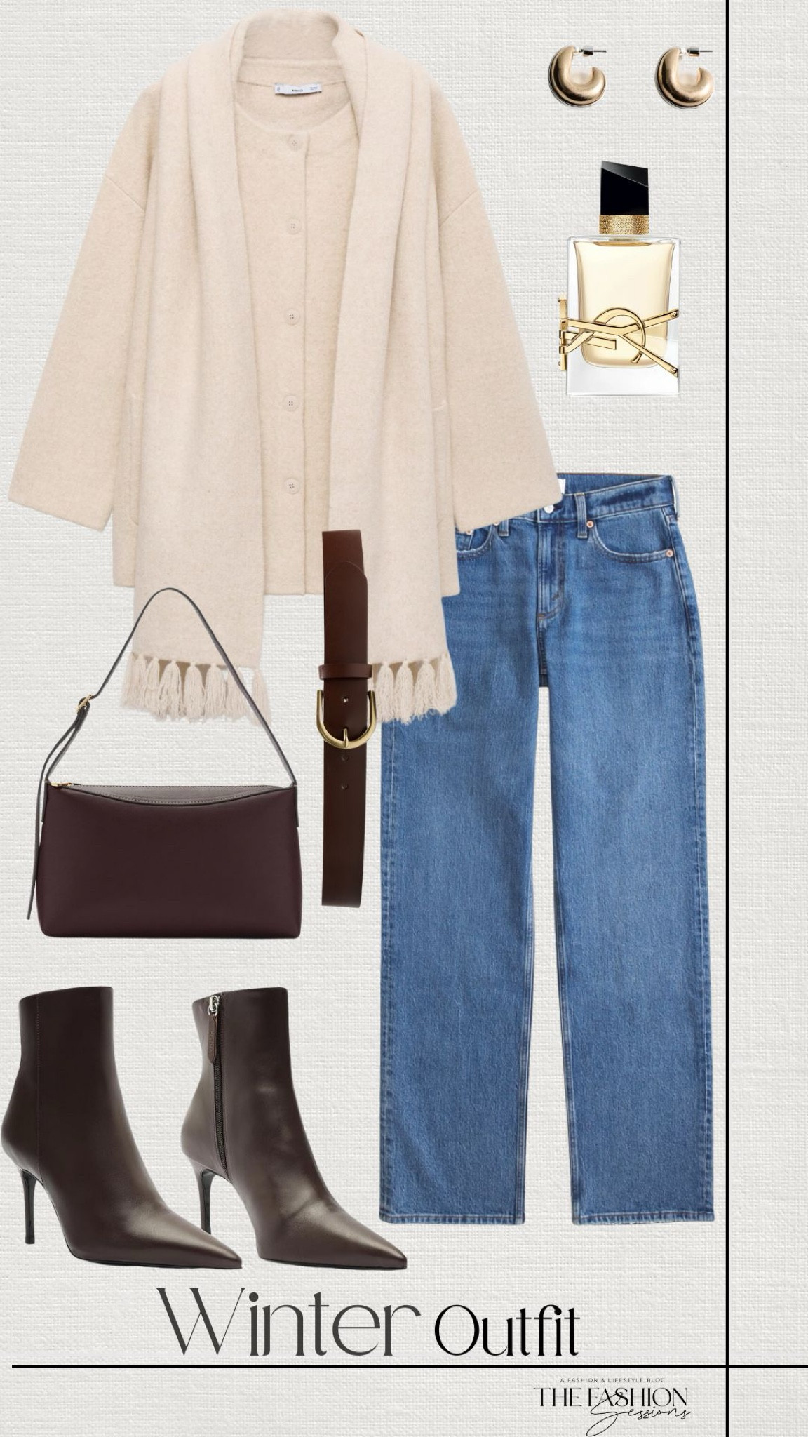 Winter Outfit | Cream Coat | Denim Jeans | Ankle Boots | Mango Bag | YSL Perfume |

#LTKStyleTip #LTKShoeCrush #LTKSeasonal