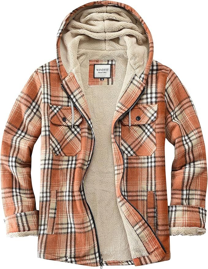 Women's Full Zip Fleece Flannel Jacket Plaid Sherpa Lined Jacket for Women | Amazon (US)