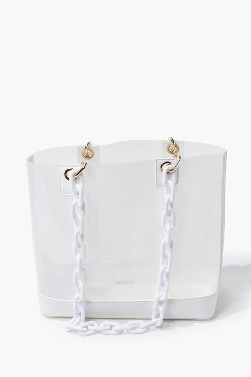 Transparent Chain-Strap Tote Bag | Forever 21 (US)