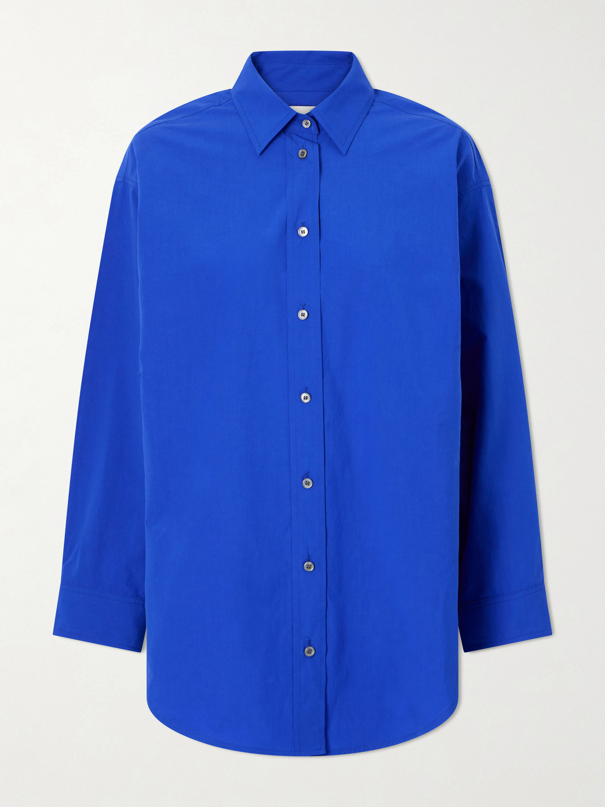 AGOLDE - Sona Cotton-blend Shirt - Blue | NET-A-PORTER (US)