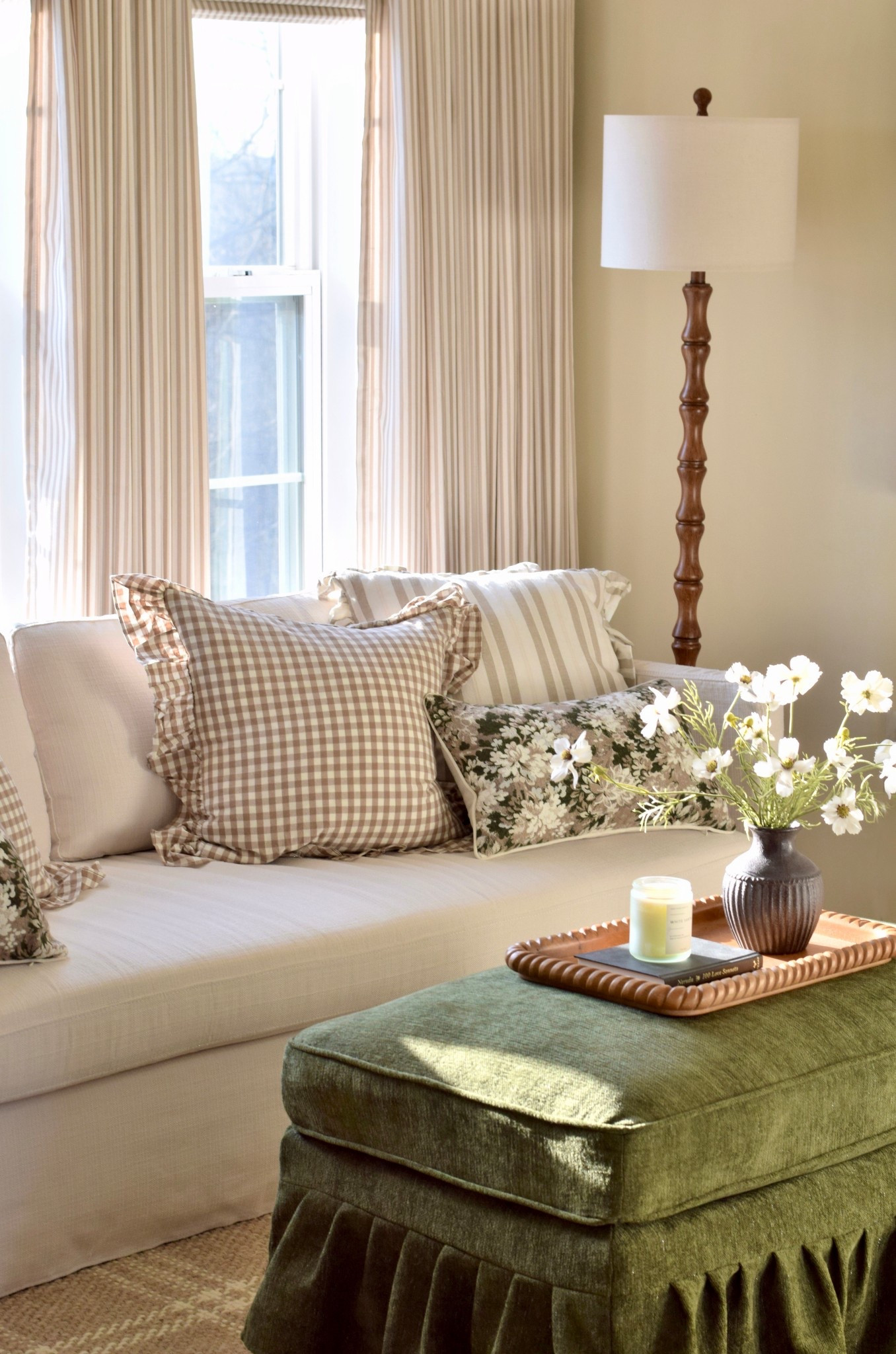Master Bedroom Suite Spring Refresh 🌿🤍🌼 with these stunning and classic custom striped curtains and motorized shades from @TWOPAGES @twopagescurtains #twopageshome #twopagescurtains 

✨use discount code Onassisandclaire 

Window Treatment Details:
 
Britt Bengoechea Print Linen Cotton Drapery
-Husk BB-P6
–Triple Pleat
–Room Darkening Liner
–Memory Shaped
 
Britt Bengoechea Print Linen Cotton Roman Shade
-Husk BB-P6
-Motorized
-Cordless
-Room Darkening Liner
-Outside Mount

#LTKSpringSale 

#LTKHome #LTKSeasonal