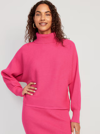 Cropped Rib-Knit Turtleneck Sweater for Women | Old Navy (US)