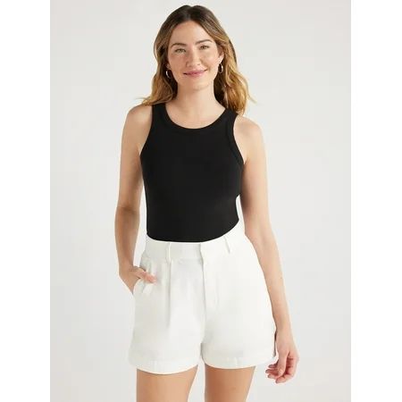 Free Assembly Women’s Cut Away Tank Top Sizes XS-XXL | Walmart (US)