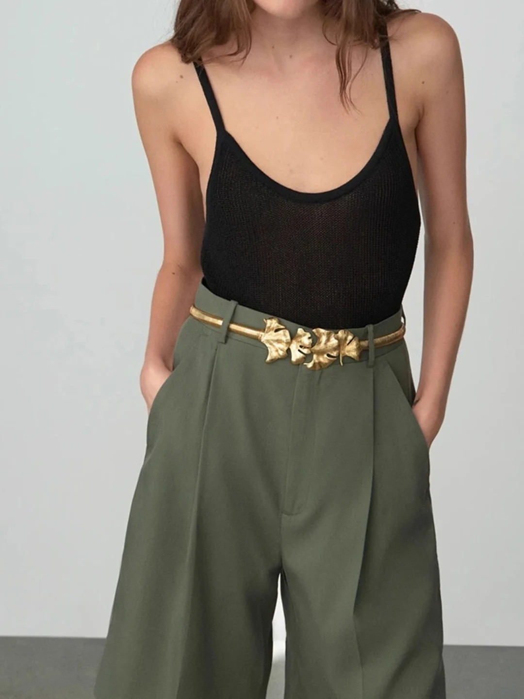 Leaf Fashion Belt, Gold Metal Chain Belt - Etsy | Etsy (US)