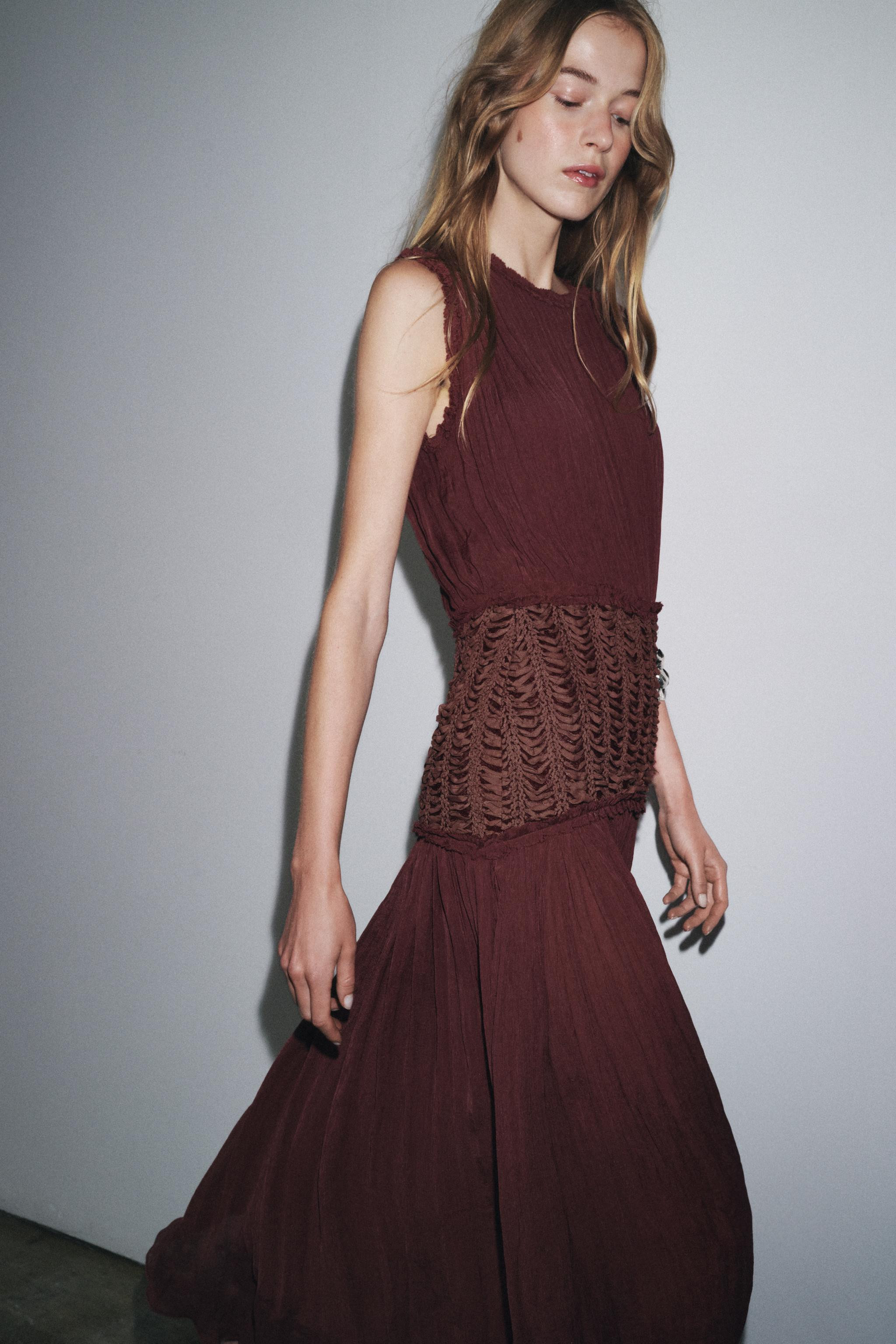 ZW COLLECTION EMBROIDERED WAIST DRESS | Zara UK