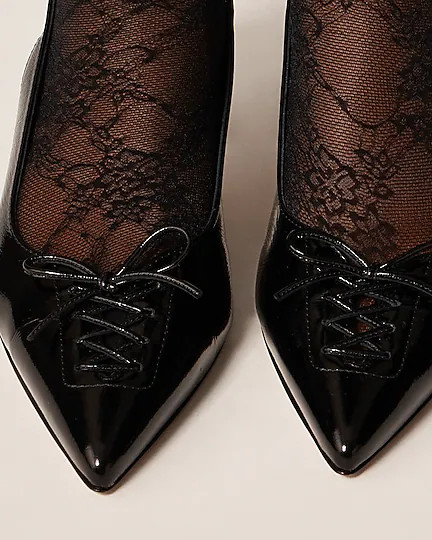 Made-in-Italy Colette lace-up slingback pumps in leather | J. Crew US