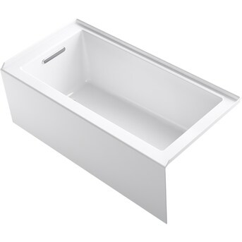 KOHLER Underscore 30-in x 60-in White Acrylic Alcove Bathtub (Left Drain) | Lowe's