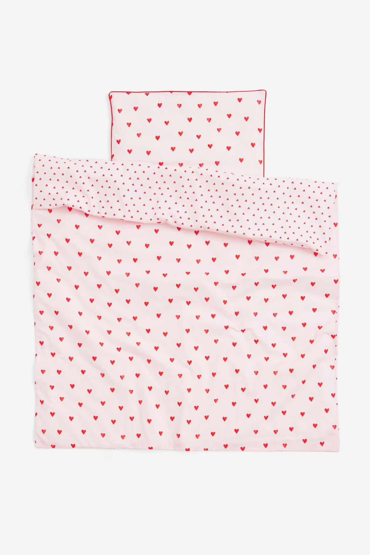Heart-patterned Crib Duvet Cover Set | H&M (US + CA)