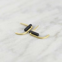 Black & Gold, Mix Match Earrings | Etsy (US)