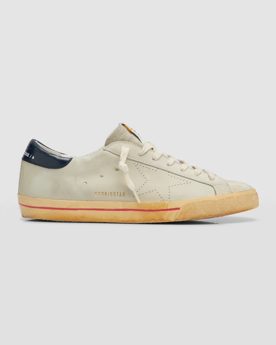 Golden Goose Men's Superstar Leather Low-Top Sneakers | Neiman Marcus