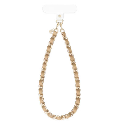 Nude Leather Chain Phone Charm | Velvet Caviar