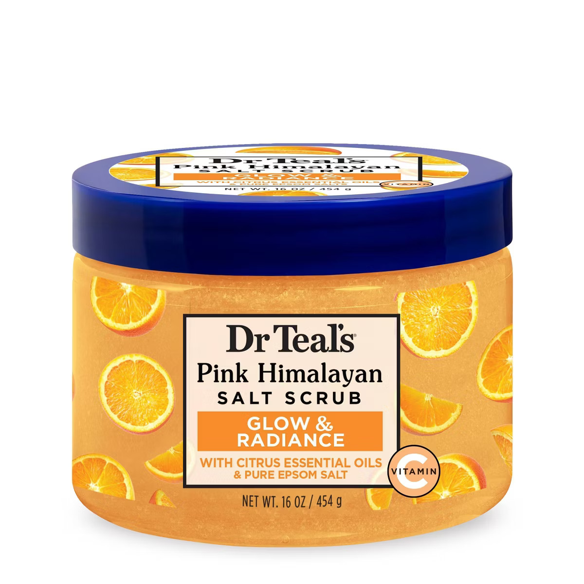Dr Teal's Glow & Radiance Vitamin C Citrus Salt Scrub - 16oz | Target