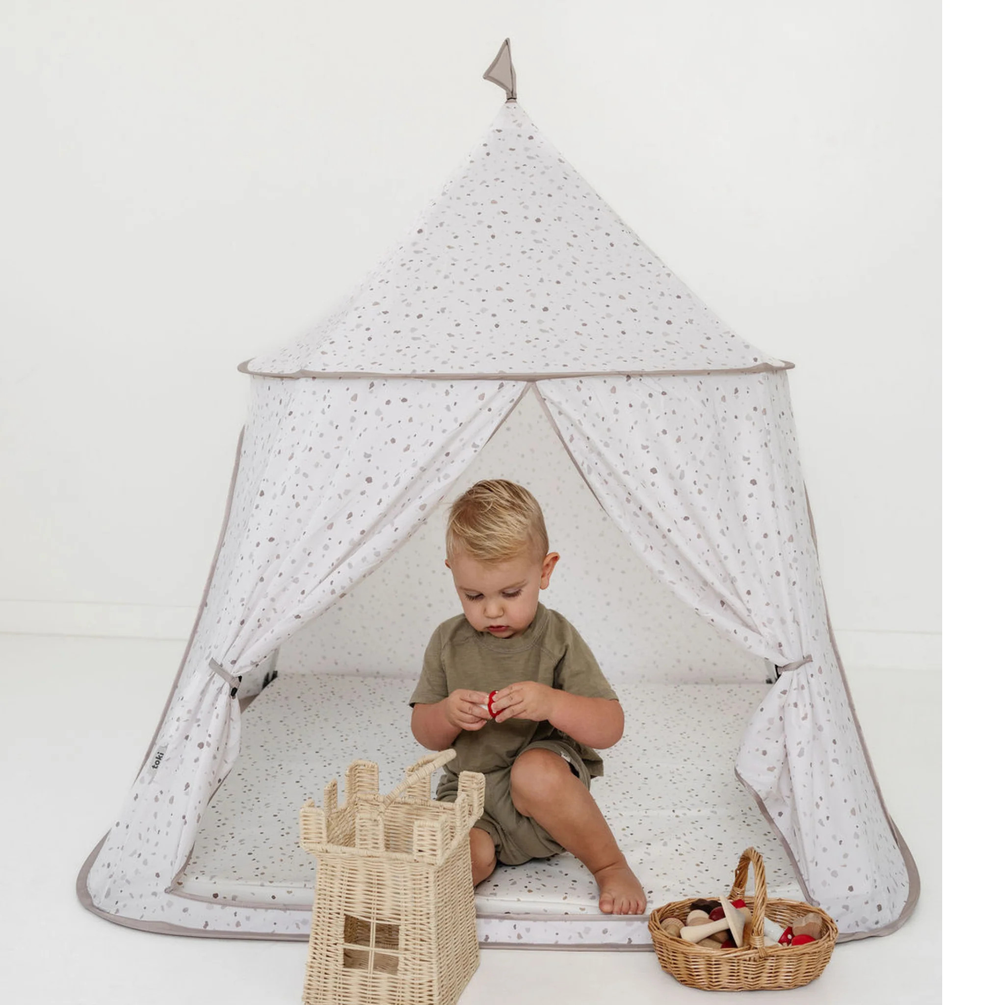 Terrazzo Chalk Play Tent | Toki Mats