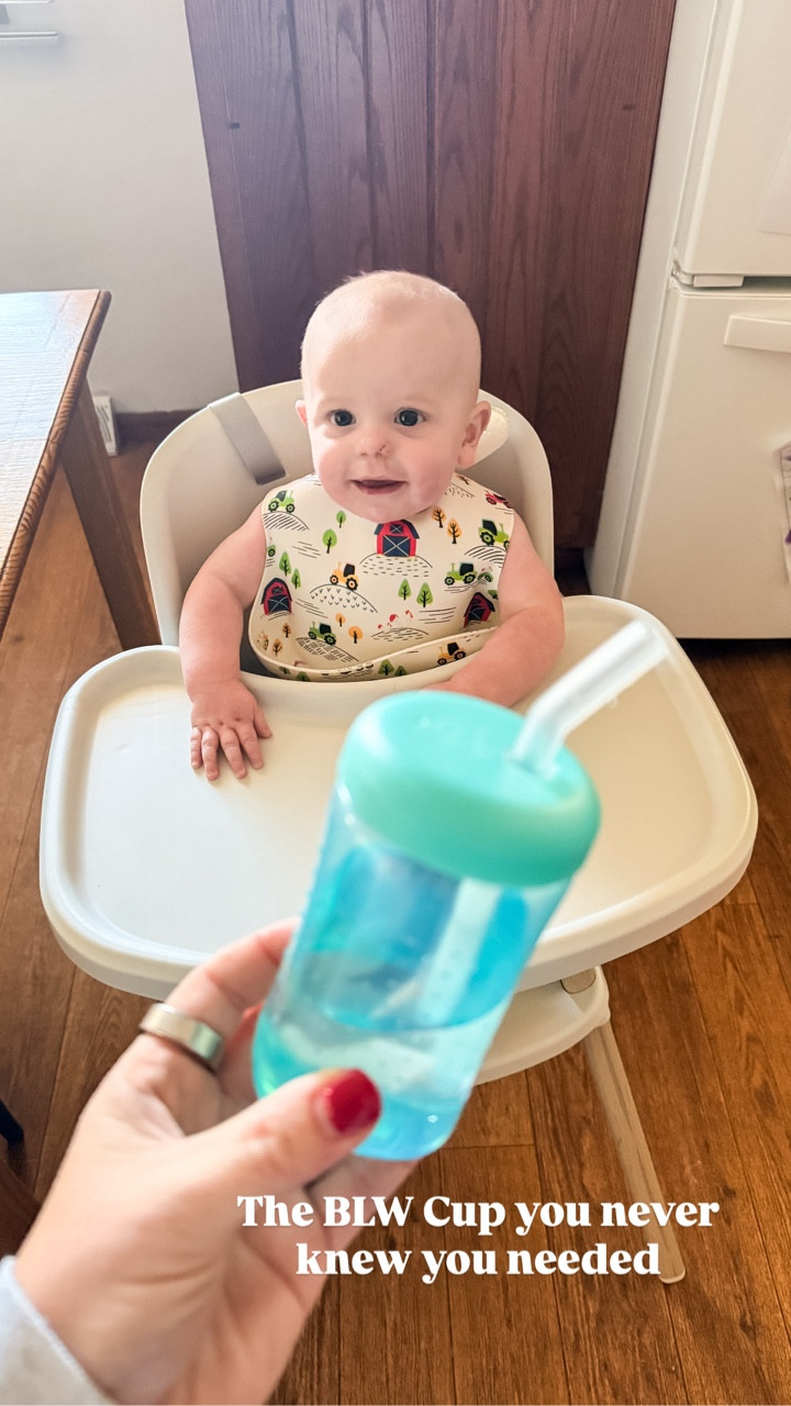 We have been doing some BLW with foods & I wanted to start him practicing with a straw & water — this cup has been such a great option! It doesn’t leak & makes it so easy!