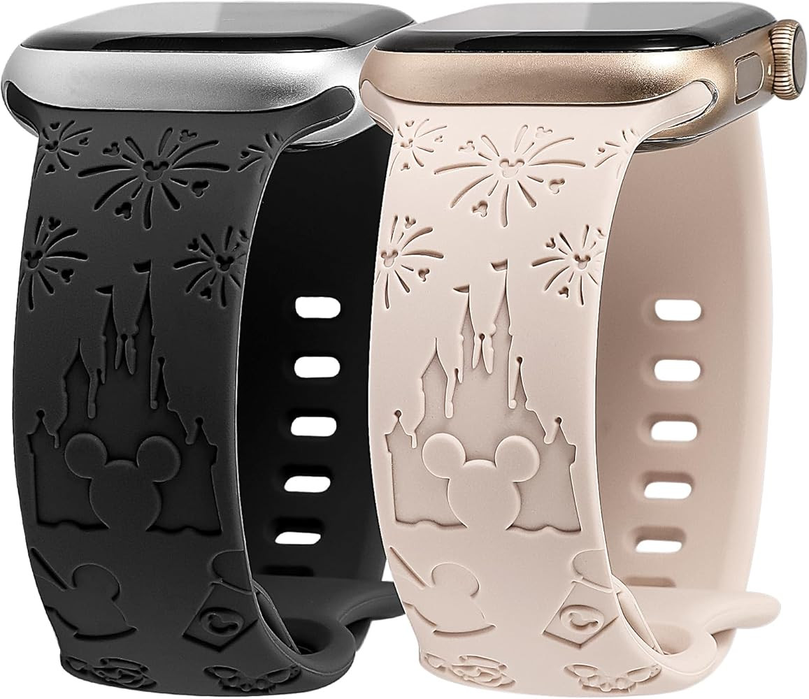 2 Packs Cartoon Bands Compatible with Apple Watch Bands 38/40/41/42/44/45/46/49mm Womens, Soft Si... | Amazon (US)