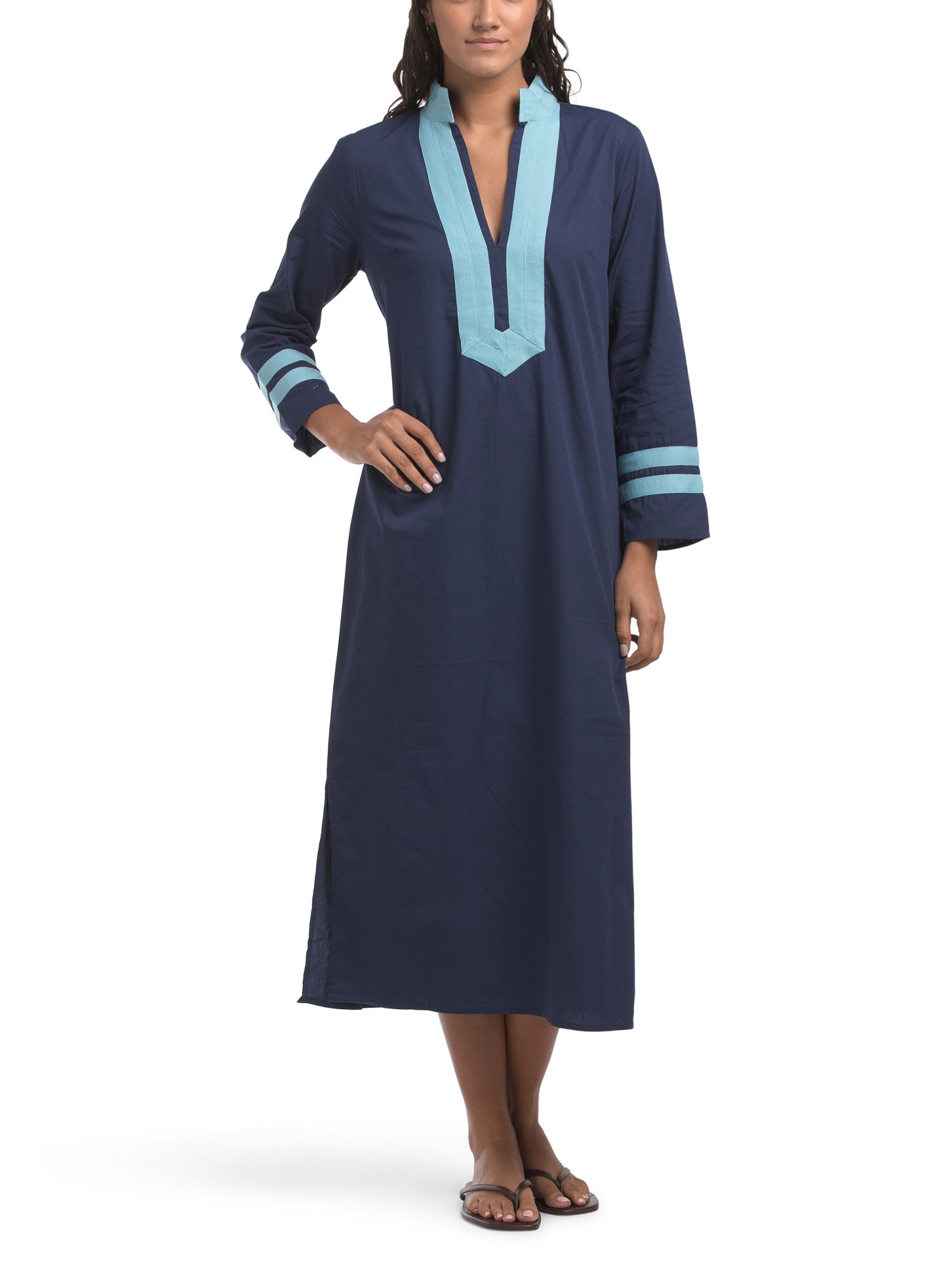 Long Sleeve Resort Caftan | TJ Maxx