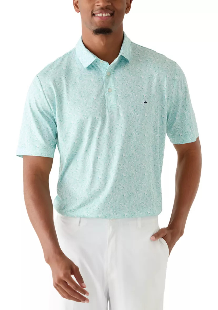 Men's Short Sleeve Printed Performance Polo Shirt | Belk
