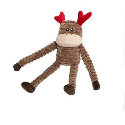 ZippyPaws - Holiday Crinkle Squeaky Plush Dog Toy Filled with Crinkle Paper and Stuffing - Small, Reindeer | Target