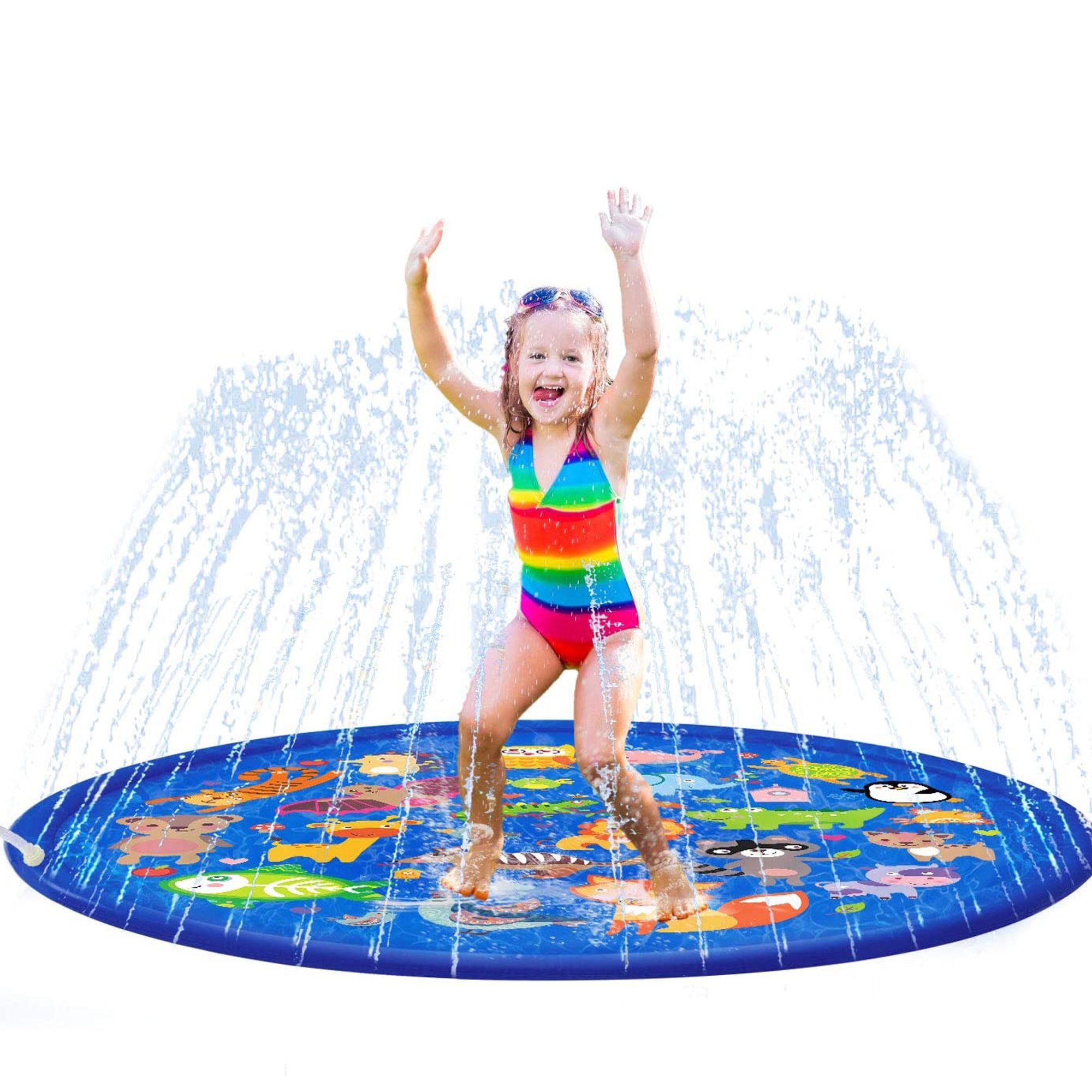 Fun Little Toys Inflatable Splash Sprinkler Pad for Kids Toddlers Dogs Kiddie Baby Pool, Outdoor ... | Walmart (US)