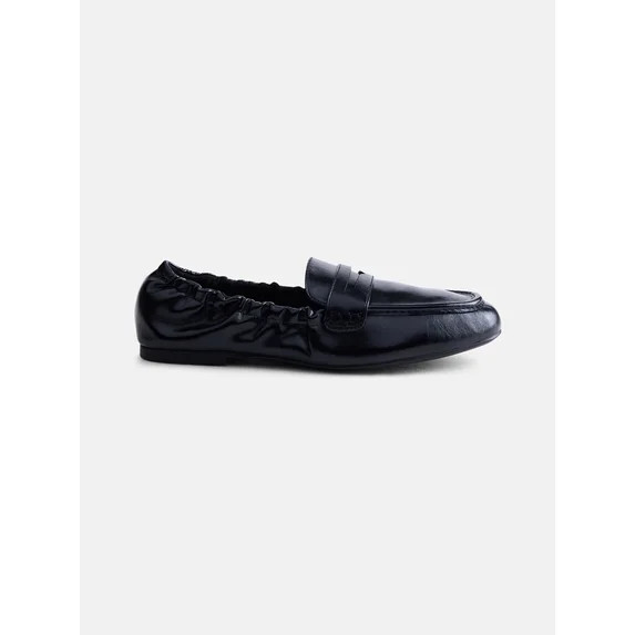 Scenario Women's Faux Leather Scrunch Loafers | Walmart (US)