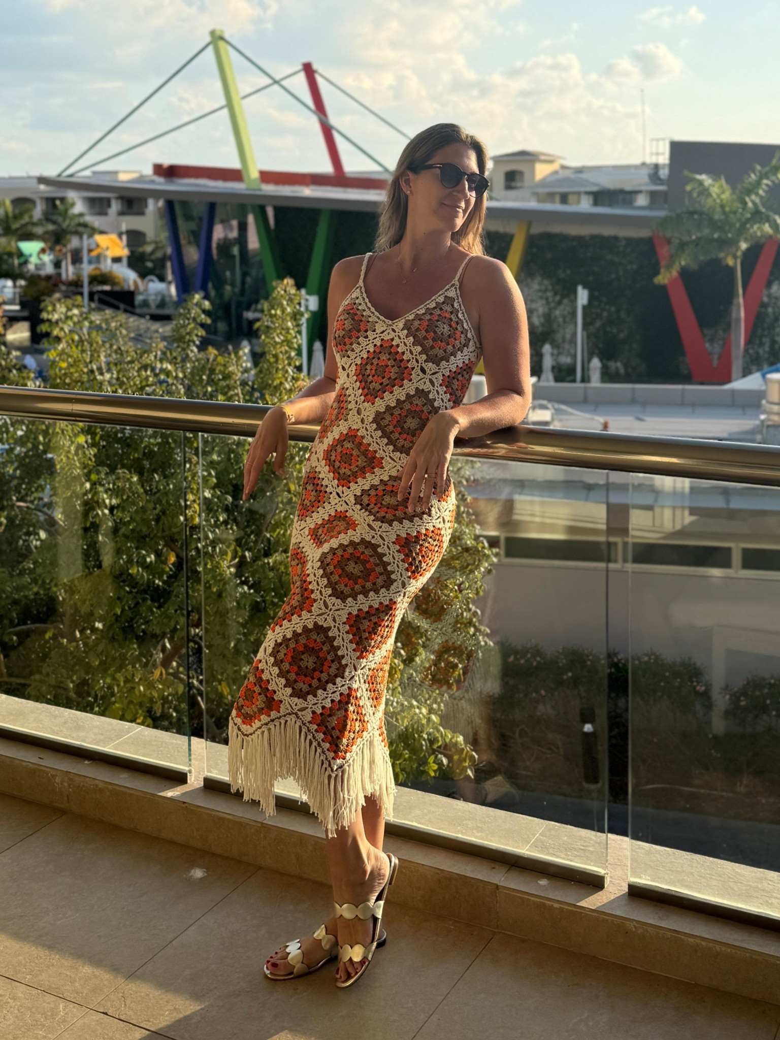 This crochet coverup was such a beauty I got it in two color combos. Love the fringe and that it actually covers you! Plus it feels more like a dress so it’s perfect for breakfast and lunch while on vacation! 

Runs small. Size up. 

#LTKTall #LTKTravel #LTKOver40