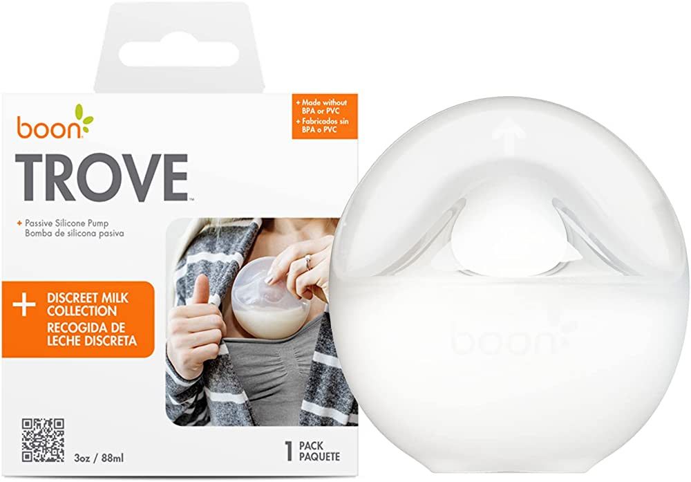 Boon TROVE Silicone Manual Breast Pump - Hands Free Breast Pump - Passive Breast Milk Collector Shel | Amazon (US)