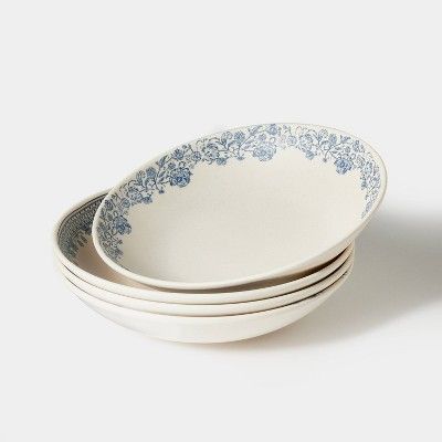 4pc Melamine Mixed Pattern Dining Bowl Set - Threshold™ designed with Studio McGee | Target