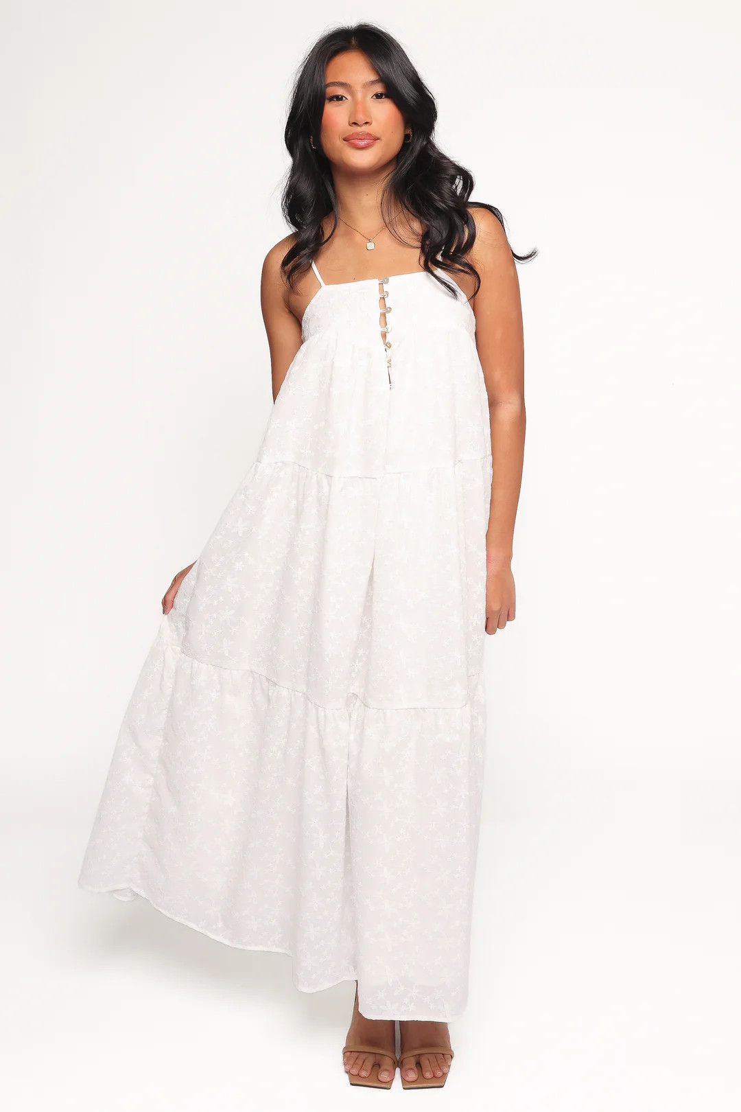Kendal Maxi Dress - White | Petal & Pup (US)