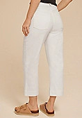m jeans by maurices™ White High Rise Wide Leg Cropped Jean | Maurices