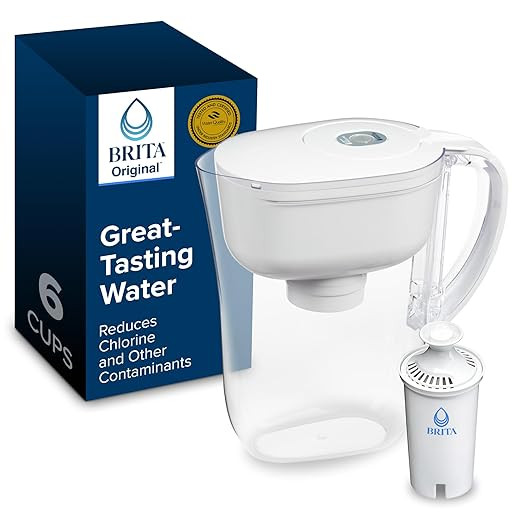 Brita Metro Water Filter Pitcher with SmartLight Change Indicator, BPA-Free, Replaces 1,800 Plast... | Amazon (US)