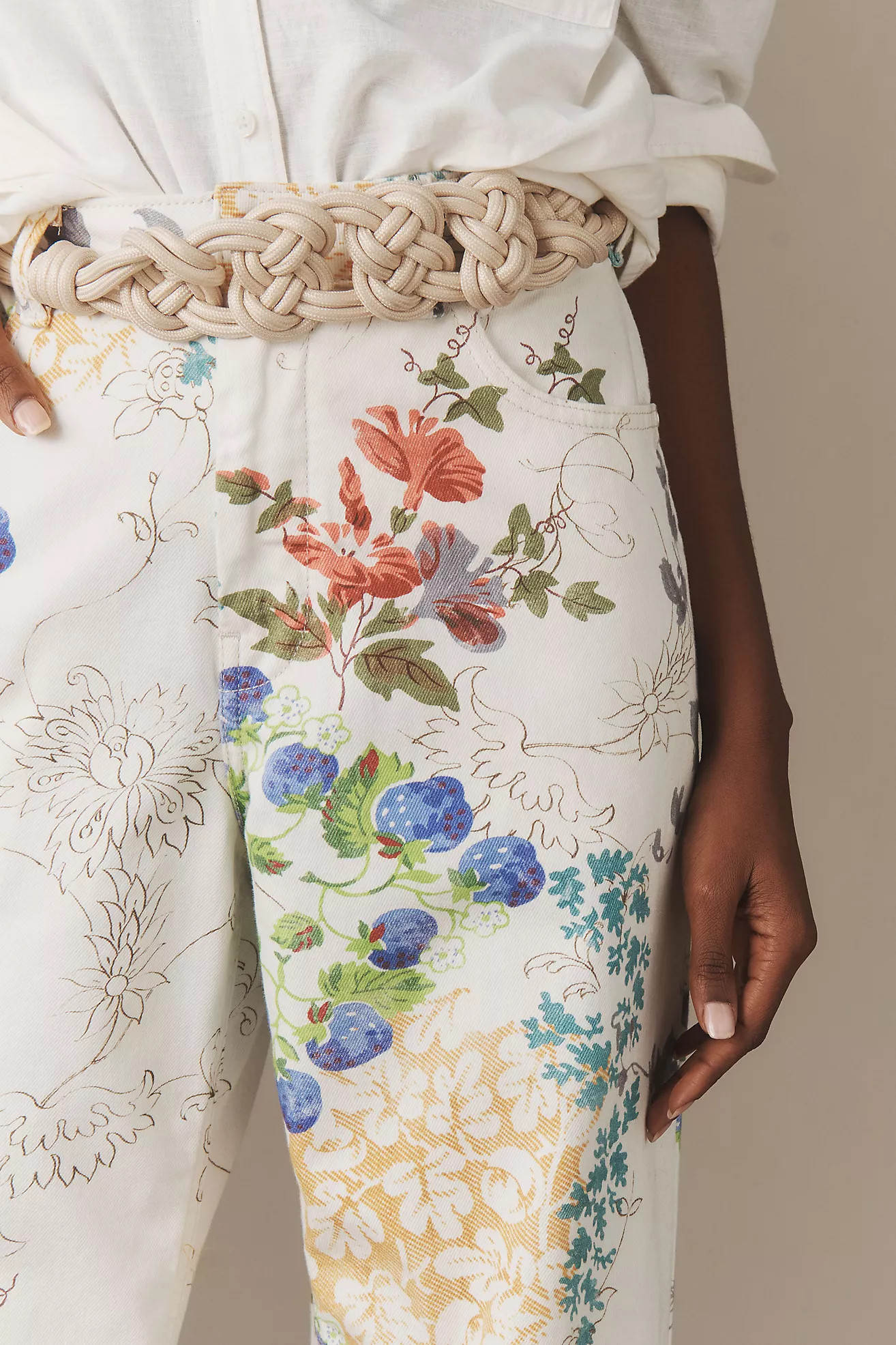Pilcro Cuffed Oversized High-Rise Wide-Leg Jeans | Anthropologie (US)
