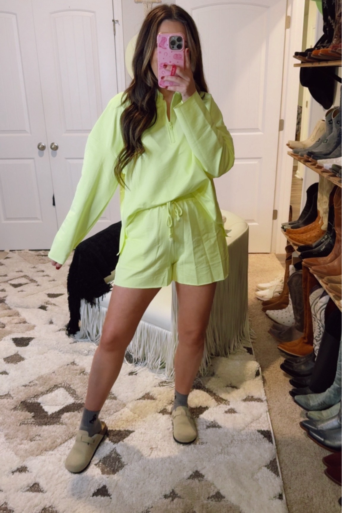 Great quality and comfy two piece set - neon yellow wearing a medium from Amazon 

#LTKFindsUnder100 #LTKHoliday #LTKFindsUnder50
