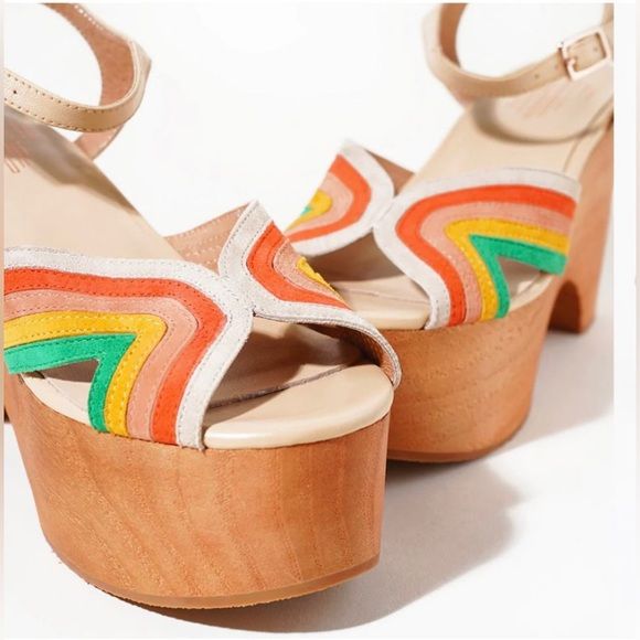 Charlotte Stone Donna Rainbow Platform Clog Sandal,Women 8,NEW In Box w/Receipt | Poshmark