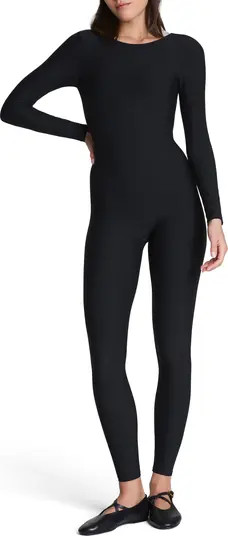 SPANXsmooth™ OnForm Open Back Long Sleeve Jumpsuit | Nordstrom