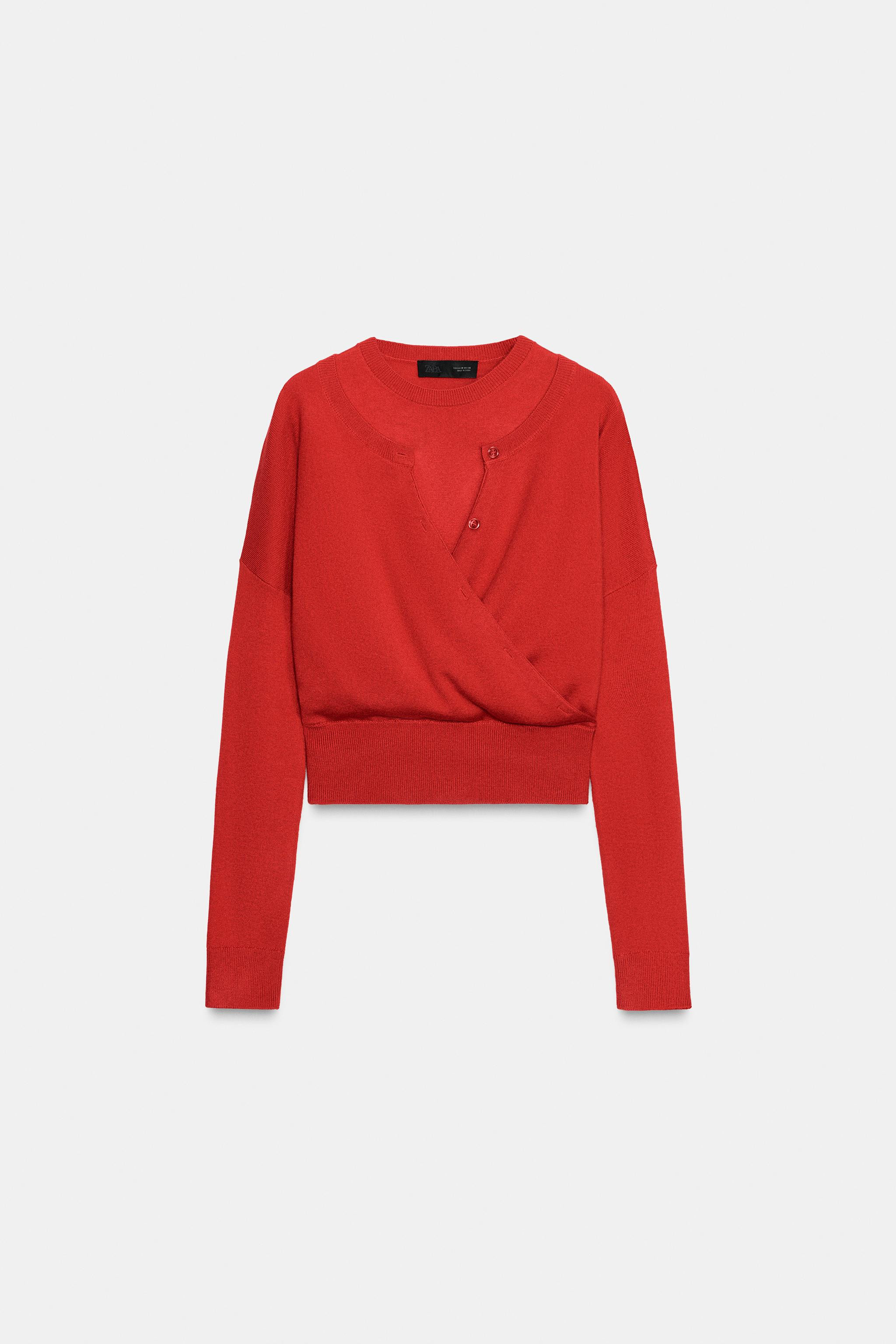 DOUBLE LAYER KNIT CARDIGAN | Zara US