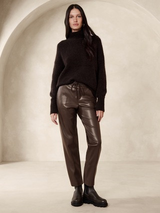 Slim Vegan Leather Jogger | Banana Republic (US)
