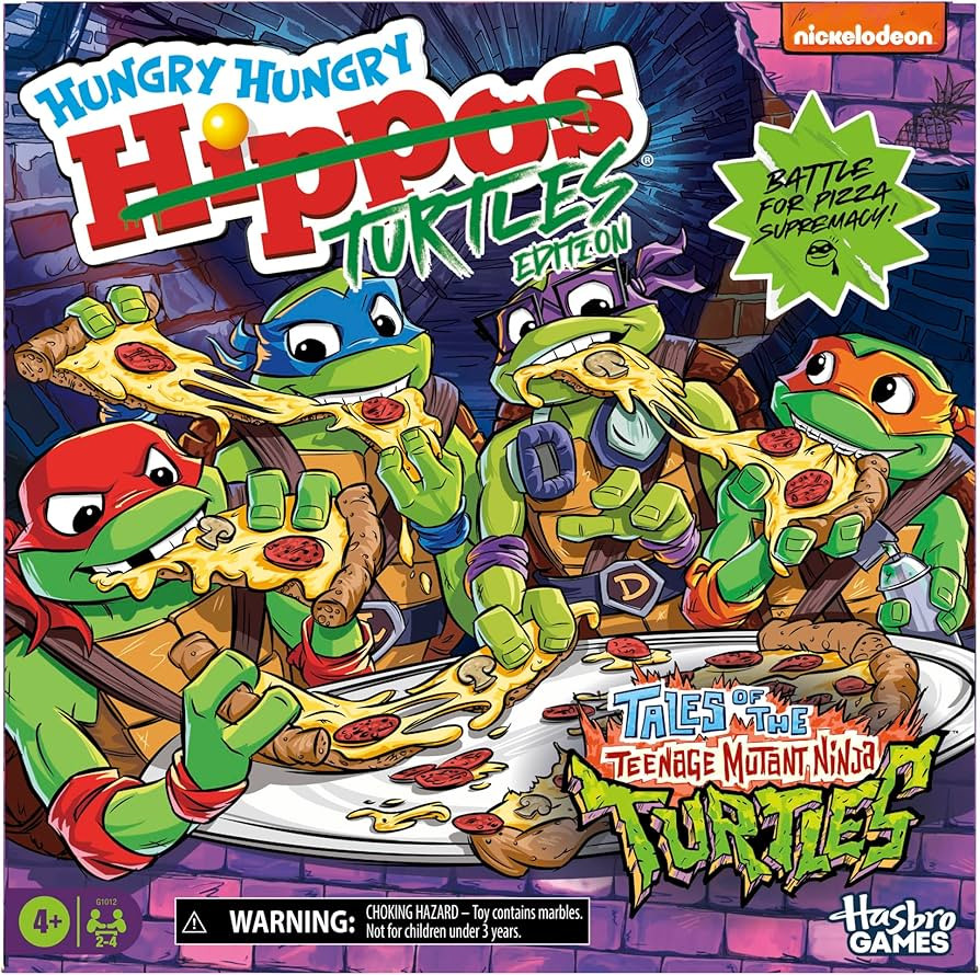 Hungry Hungry Hippos: Teenage Mutant Ninja Turtles Edition Game | Ages 4 and Up | 2 to 4 Players ... | Amazon (US)