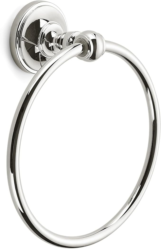 khtumeware 1 Pack Vibrant Polished Nickel Bath Towel Ring, Bathroom Hardware Accessories Heavy-Du... | Amazon (US)
