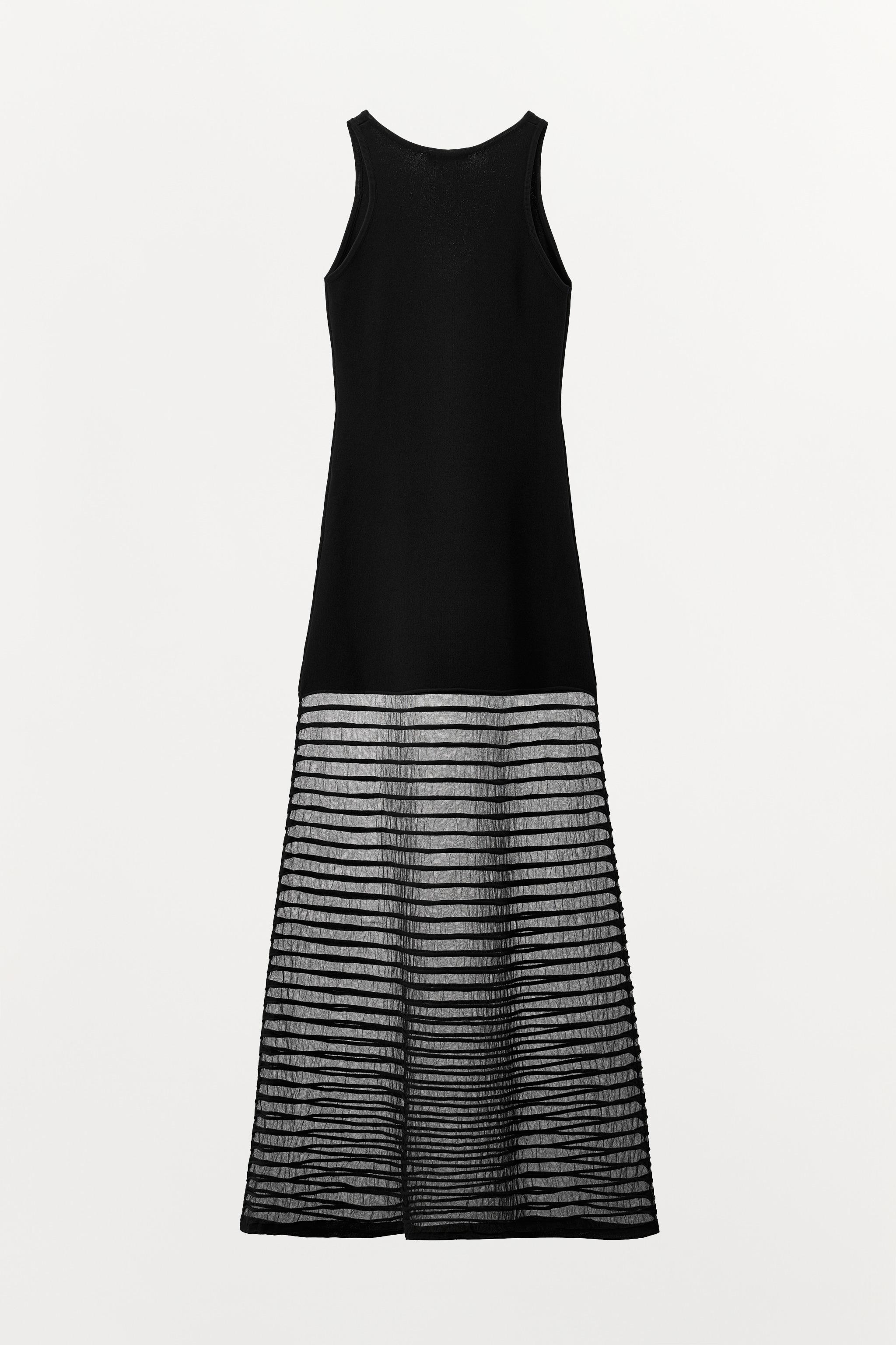 CONTRAST KNIT TULLE DRESS | Zara UK