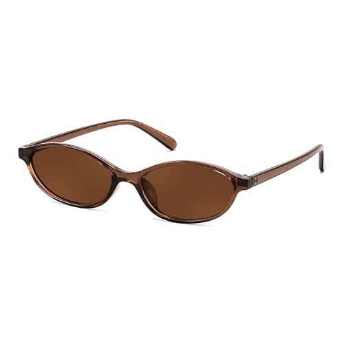 FEISEDY Retro Oval Cat Eye Sunglasses for Women 90s Narrow Lightweight Shades Y2k Trendy Sunnies B0257 | Amazon (US)