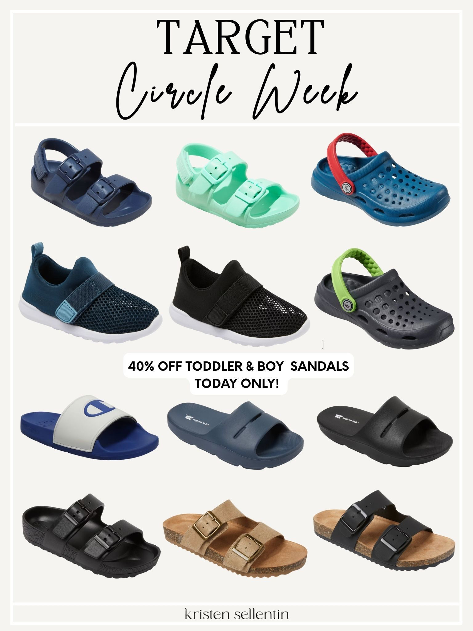40% off toddler boy & boy sandals during Target Circle Week! Today Only! 

 #LTKSeasonal #LTKSaleAlert #LTKKids