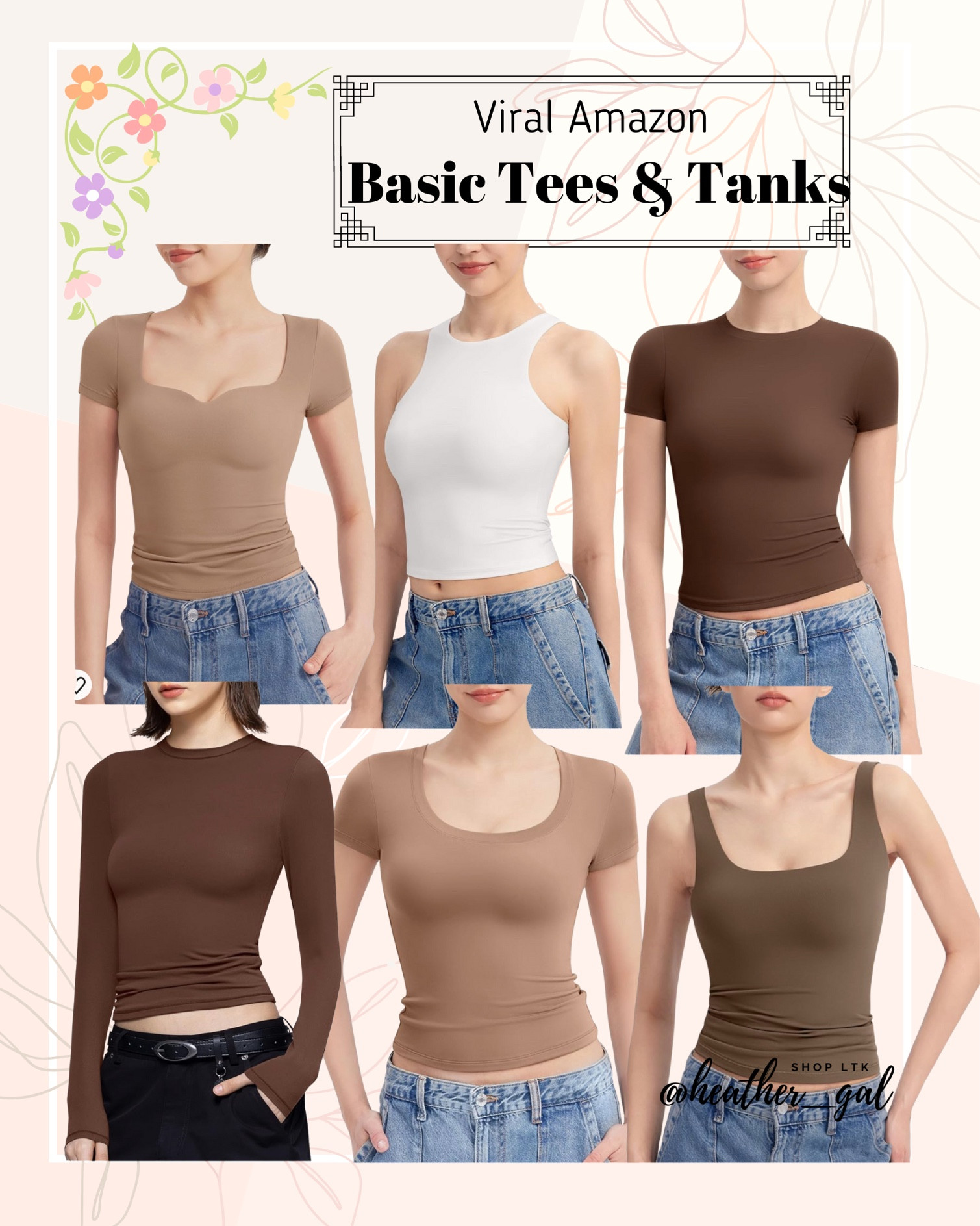 These tanks & tees from Amazon have been going viral! I bought a few bodysuits & the material is SO soft & stretchy. 

Viral Amazon finds, pumiey tips, pumiey bodysuits, Amazon finds, Amazon basics, seamless tanks, lined tanks, skims lookalikes, neutral vibes, neutral basic tops, summer basics, square neck tank, scoop neck tee, basic tshirt, basic long sleeve, white tank top, neutral style, everyday favorites, everyday outfit ideas 

#LTKfindsunder50 #LTKstyletip