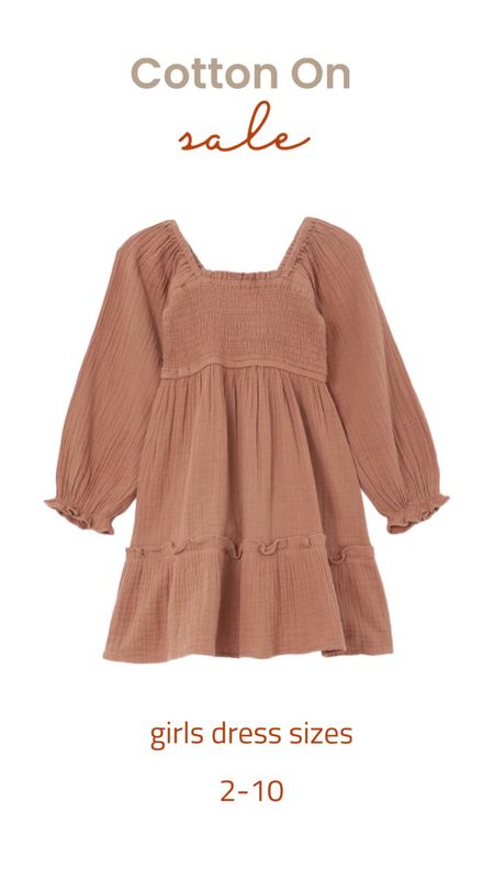 Loving this girls dress come in huge range of sizes for matching sisters (2T up to size 10) and on sale! It’s giving free people vibes and will be so cute on any girl for family photos or Thanksgiving 

#LTKHolidaySale #LTKSeasonal #LTKkids