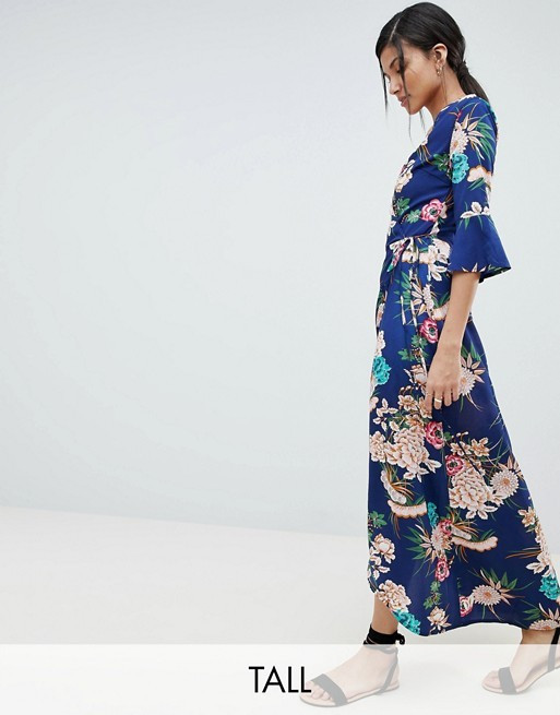 Parisian Tall floral maxi dress with wrap front | ASOS US